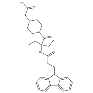 2-{4-[2-ethyl-2-({[(9H-fluoren-9-yl)methoxy]carbonyl}amino)butanoyl]piperazin-1-yl}acetic acid结构式