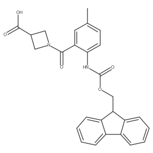 1-[2-({[(9H-fluoren-9-yl)methoxy]carbonyl}amino)-5-methylbenzoyl]azetidine-3-carboxylic acid Structure