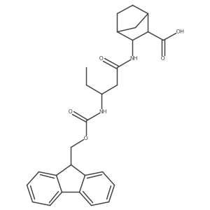 3-[3-({[(9H-fluoren-9-yl)methoxy]carbonyl}amino)pentanamido]bicyclo[2.2.1]heptane-2-carboxylic acid Structure