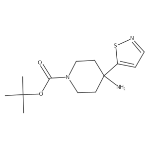 Tert-butyl 4-amino-4-(1,2-thiazol-5-yl)piperidine-1-carboxylate结构式