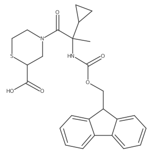 4-[2-cyclopropyl-2-({[(9H-fluoren-9-yl)methoxy]carbonyl}amino)propanoyl]thiomorpholine-2-carboxylic acid Structure
