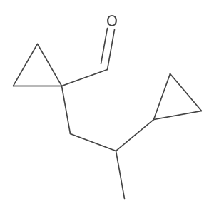 1-(2-Cyclopropylpropyl)cyclopropane-1-carbaldehyde Structure