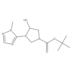 tert-butyl 3-hydroxy-4-(1-methyl-1H-1,2,4-triazol-5-yl)pyrrolidine-1-carboxylate Structure