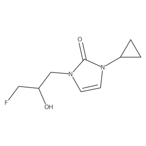 1-cyclopropyl-3-(3-fluoro-2-hydroxypropyl)-2,3-dihydro-1H-imidazol-2-one结构式