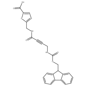 2-{[4-({[(9H-fluoren-9-yl)methoxy]carbonyl}amino)but-2-ynamido]methyl}-1,3-thiazole-5-carboxylic acid结构式