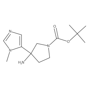 tert-butyl 3-amino-3-(1-methyl-1H-imidazol-5-yl)pyrrolidine-1-carboxylate Structure