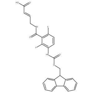 4-{[3-({[(9H-fluoren-9-yl)methoxy]carbonyl}amino)-2,6-difluorophenyl]formamido}but-2-enoic acid Structure
