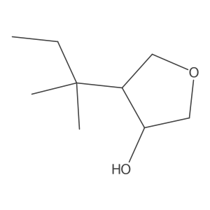 rac-(3R,4S)-4-(2-methylbutan-2-yl)oxolan-3-ol结构式
