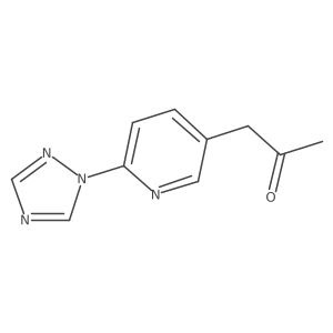 1-[6-(1H-1,2,4-triazol-1-yl)pyridin-3-yl]propan-2-one Structure
