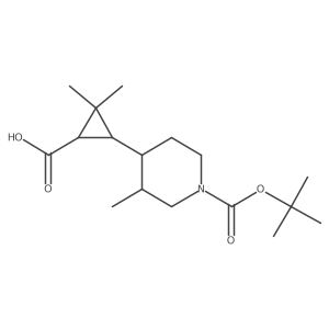 3-{1-[(Tert-butoxy)carbonyl]-3-methylpiperidin-4-yl}-2,2-dimethylcyclopropane-1-carboxylic acid Structure