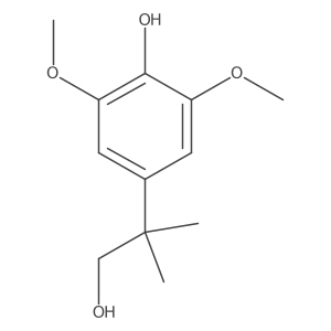 4-(1-Hydroxy-2-methylpropan-2-yl)-2,6-dimethoxyphenol结构式