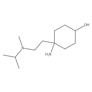 4-Amino-4-{2-[methyl(propan-2-yl)amino]ethyl}cyclohexan-1-ol结构式
