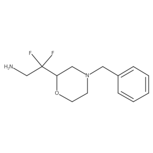2-(4-Benzylmorpholin-2-yl)-2,2-difluoroethan-1-amine结构式