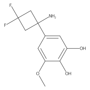 5-(1-Amino-3,3-difluorocyclobutyl)-3-methoxybenzene-1,2-diol Structure
