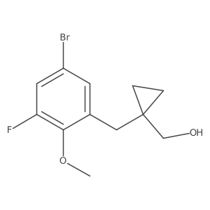 {1-[(5-Bromo-3-fluoro-2-methoxyphenyl)methyl]cyclopropyl}methanol结构式