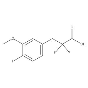 2,2-Difluoro-3-(4-fluoro-3-methoxyphenyl)propanoic acid结构式