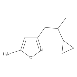 3-(2-Cyclopropylpropyl)-1,2-oxazol-5-amine Structure