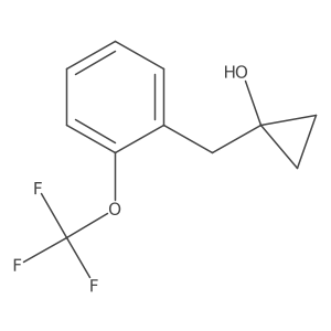 1-{[2-(Trifluoromethoxy)phenyl]methyl}cyclopropan-1-ol Structure
