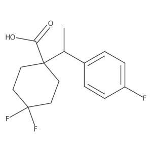 4,4-Difluoro-1-[1-(4-fluorophenyl)ethyl]cyclohexane-1-carboxylic acid Structure