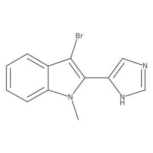 3-bromo-2-(1H-imidazol-4-yl)-1-methyl-1H-indole Structure
