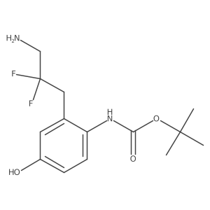 tert-butyl N-[2-(3-amino-2,2-difluoropropyl)-4-hydroxyphenyl]carbamate结构式