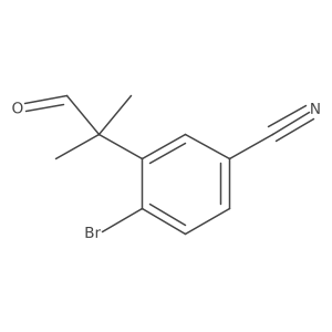 4-Bromo-3-(2-methyl-1-oxopropan-2-yl)benzonitrile结构式