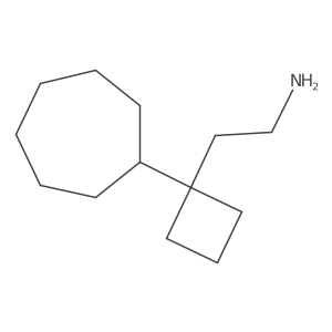2-(1-Cycloheptylcyclobutyl)ethan-1-amine结构式