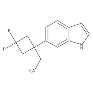 [3,3-difluoro-1-(1H-indol-6-yl)cyclobutyl]methanamine Structure