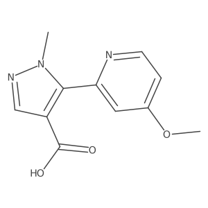 5-(4-methoxypyridin-2-yl)-1-methyl-1H-pyrazole-4-carboxylic acid结构式