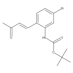 tert-butyl N-[5-bromo-2-(3-oxobut-1-en-1-yl)phenyl]carbamate结构式