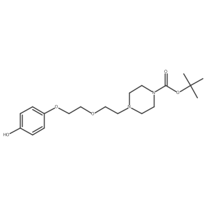 tert-Butyl 4-[2-[2-(4-hydroxyphenoxy)ethoxy]ethyl]piperazine-1-carboxylate Structure