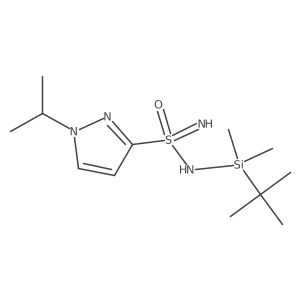 N-(tert-butyldimethylsilyl)-1-isopropyl-1H-pyrazole-3-sulfonimidamide结构式