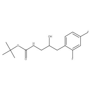 tert-butyl N-[3-(2,4-difluorophenyl)-2-hydroxypropyl]carbamate结构式