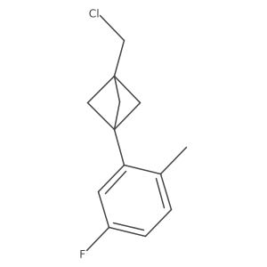 1-(Chloromethyl)-3-(5-fluoro-2-methylphenyl)bicyclo[1.1.1]pentane Structure