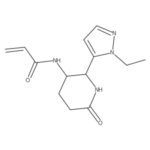 N-[2-(2-Ethylpyrazol-3-yl)-6-oxopiperidin-3-yl]prop-2-enamide Structure