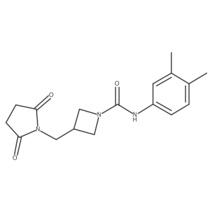 N-(3,4-Dimethylphenyl)-3-[(2,5-dioxopyrrolidin-1-yl)methyl]azetidine-1-carboxamide Structure