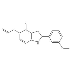 2-(3-Methoxyphenyl)-5-prop-2-enyl-1,2,3,3a-tetrahydropyrazolo[1,5-a]pyrazin-4-one Structure