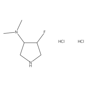 (3S,4R)-4-fluoro-N,N-dimethyl-pyrrolidin-3-amine;dihydrochloride结构式