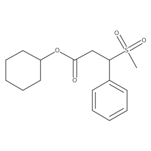 Cyclohexyl 3-(methylsulfonyl)-3-phenylpropanoate Structure