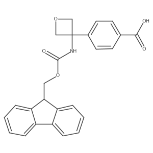 4-[3-({[(9H-fluoren-9-yl)methoxy]carbonyl}amino)oxetan-3-yl]benzoic acid结构式