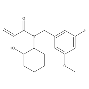 N-[(3-Fluoro-5-methoxyphenyl)methyl]-N-[(1S,2S)-2-hydroxycyclohexyl]prop-2-enamide结构式