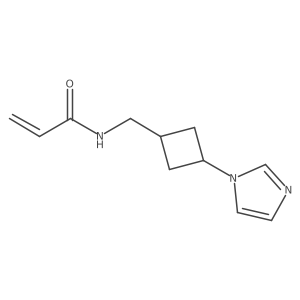 N-{[3-(1H-imidazol-1-yl)cyclobutyl]methyl}prop-2-enamide结构式