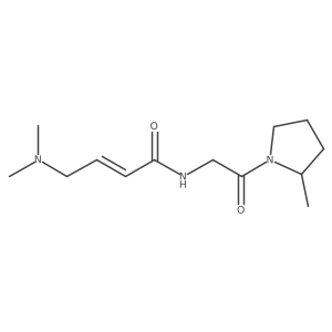 (2E)-4-(dimethylamino)-N-[2-(2-methylpyrrolidin-1-yl)-2-oxoethyl]but-2-enamide Structure