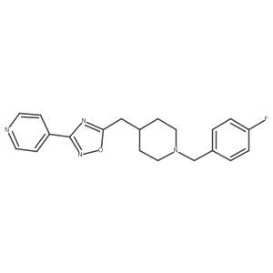 4-[5-({1-[(4-Fluorophenyl)methyl]piperidin-4-yl}methyl)-1,2,4-oxadiazol-3-yl]pyridine结构式