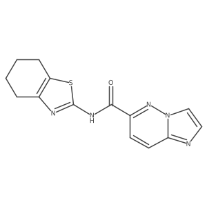 N-(4,5,6,7-tetrahydro-1,3-benzothiazol-2-yl)imidazo[1,2-b]pyridazine-6-carboxamide结构式