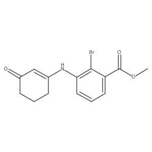 3-(3-Carbomethoxy-2-bromoanilino)cyclohex-2-en-1-one Structure