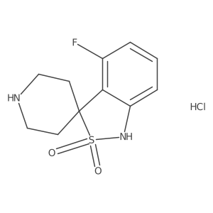 4-Fluoro-1H-spiro[benzo[c]isothiazole-3,4'-piperidine] 2,2-dioxide hydrochloride Structure