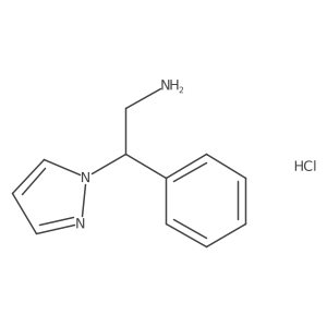 2-phenyl-2-(1H-pyrazol-1-yl)ethan-1-amine hydrochloride Structure