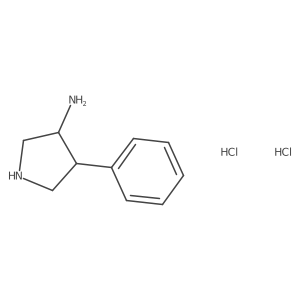 (3S,4R)-4-Phenylpyrrolidin-3-amine;dihydrochloride Structure