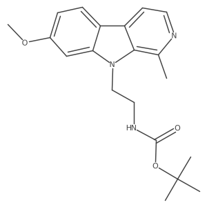 tert-Butyl (2-(7-methoxy-1-methyl-9H-pyrido[3,4-b]indol-9-yl)ethyl)carbamate结构式